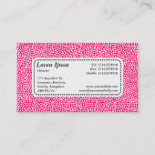 Center Label v5 - Random Spots - Neon Red Visitenkarte (Rückseite)