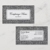 Center Label v5 - Random Spots - Weiß auf Schwarz Visitenkarte (Vorne/Hinten)