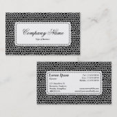 Center Label v5 - Wavy - White - Black Visitenkarte (Vorne/Hinten)