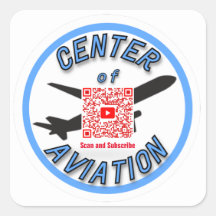 Center of Aviation Stickers - YouTube Channel