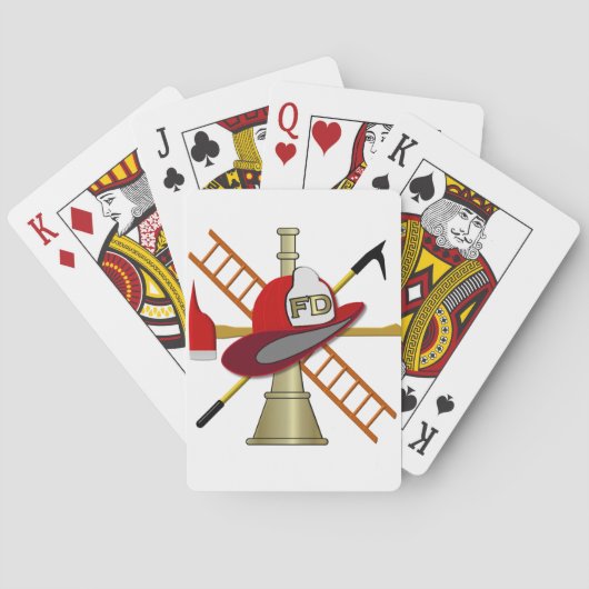 Center Scramble Fire Department Design Spielkarten (Rückseite)