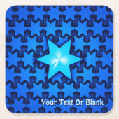 Center Star Rechteckiger Pappuntersetzer (Vorderseite)