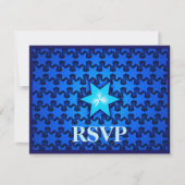 Center Star RSVP Karte (Vorderseite)
