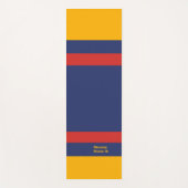 Center Stripes Horizontal Lines Blue Yellow Red Yogamatte (Vorderseite)