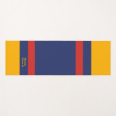 Center Stripes Horizontal Lines Blue Yellow Red Yogamatte (Vorderseite (Horizontal))