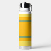 Center Stripes Horizontal Orange Yellow Green Trinkflasche (Hinten)