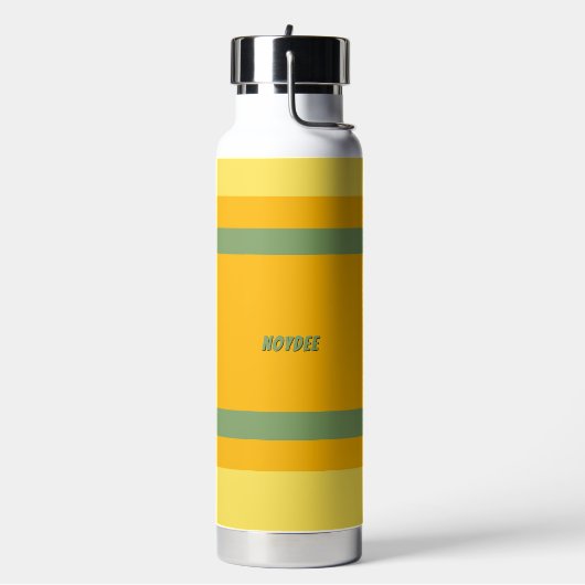 Center Stripes Horizontal Orange Yellow Green Trinkflasche (Links)