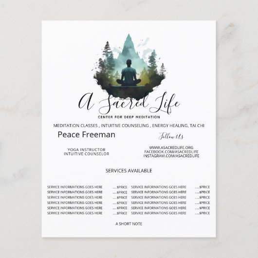 Center Within | Waldmeditation Flyer (Vorne)