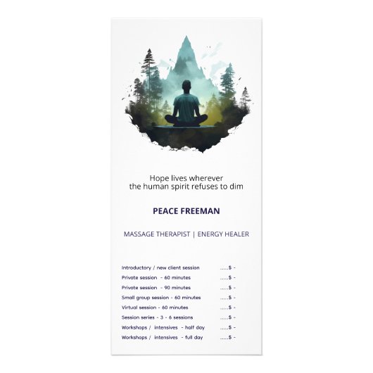 Center Within | Waldmeditation Werbekarte (Vorne)