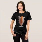Centered Grace Feathered Balance Quiet Poise Still Tri-Blend Shirt (Vorderseite voll)