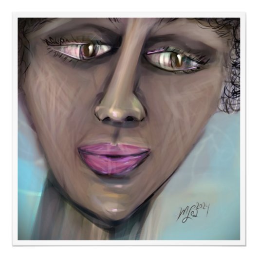 Centered Personality Portrait Modern Feminine  Fotodruck (Vorne)