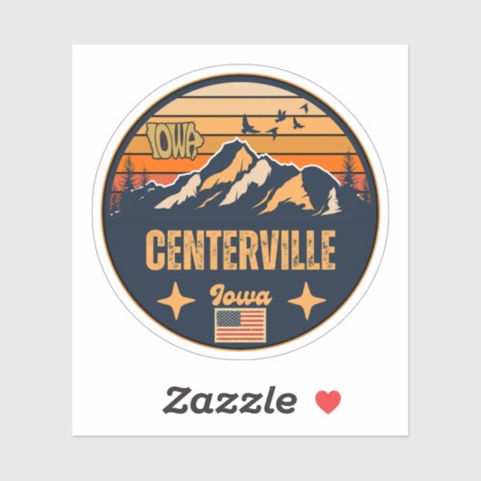 Centerville, Iowa, Vereinigte Staaten Aufkleber (Blatt)