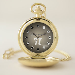 Centesimal 10 Digit Pi (binäre Gesichtshälfte) von Taschenuhr