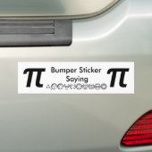 Centesimal 10 Digit Pi von Kenneth Yoncich Autoaufkleber (Auf Auto)