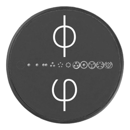 Centesimal 12Digit Fibonacci Sequence von K Yoncic Eishockey Puck (Vorderseite)