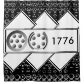 Centesimal 1776 von Kenneth Yoncich Duschvorhang (Vorderseite)