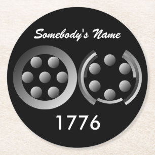 Centesimal 1776 von Kenneth Yoncich Runder Pappuntersetzer