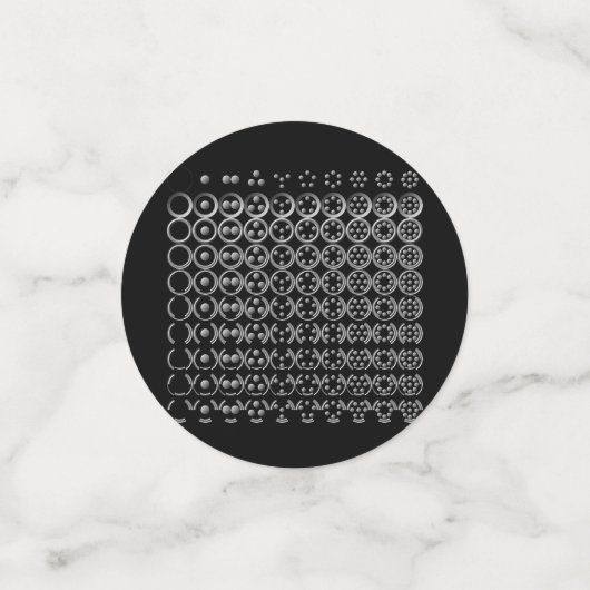 Centesimal Number Chart S-L von Kenneth Yoncich Konfetti (Klein Vorderseite)