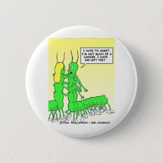 Centipede Dancing Funny T-Shirts, Geschenke & Samm Button (Vorderseite)