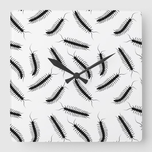 Centipedes Quadratische Wanduhr (Vorderseite)