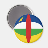 Centrafrique Fisheye Flag Magnet (Vorderseite/Rückseite)