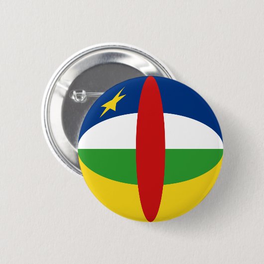 Centrafrique Fisheye Flaggen-Knopf Button (Vorne & Hinten)