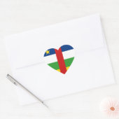 Centrafrique Flag Heftsticker Herz-Aufkleber (Umschlag)