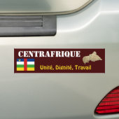 Centrafrique Flag + Karte Autoaufkleber (Auf Auto)