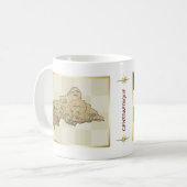 Centrafrique Flag + Karte Tasse (Vorderseite Links)