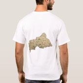 Centrafrique Flag + Karte + Text-T - Shirt (Rückseite)