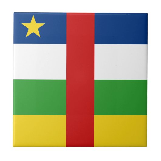 Centrafrique Flag Keramik Tile Fliese (Vorderseite)