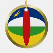 Centrafrique Flag Keramikornament (Hinten)