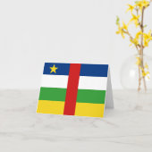 Centrafrique Flag Notecard Karte (Gelbe Blume)