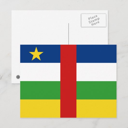 Centrafrique Flag Postkarte (Vorne/Hinten)