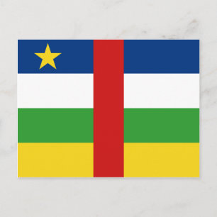Centrafrique Flag Postkarte