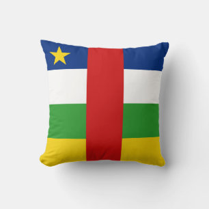 Centrafrique Flag x Flag Pillow Kissen
