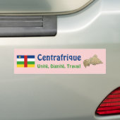 Centrafrique Flagge + Karten-Autoaufkleber Autoaufkleber (Auf Auto)