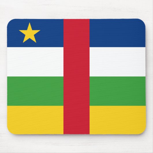 Centrafrique Flagge Mousepad (Vorne)