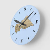Centrafrique Map Clock Runde Wanduhr (Winkel)