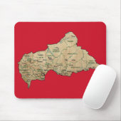 Centrafrique Map Mousepad (Mit Mouse)