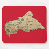 Centrafrique Map Mousepad (Vorne)