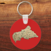 Centrafrique Map Schlüsselanhänger (Vorderseite)