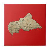 Centrafrique Map Tile Fliese (Vorderseite)