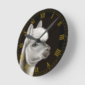 Central American Alpaca Wall Clock Runde Wanduhr (Winkel)