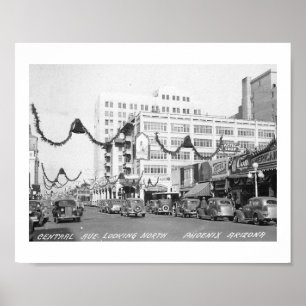 Central Ave., Phoenix, Arizona Vintage Poster