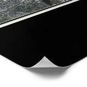 Central Boston Massachusetts from Space Satellite Poster (Ecke)