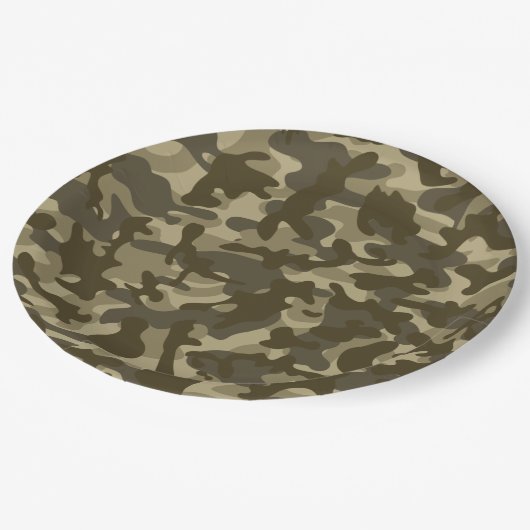 Central Camouflage Pappteller (Schrägansicht)