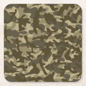 Central Camouflage Rechteckiger Pappuntersetzer (Vorderseite)