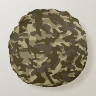 Central Camouflage Rundes Kissen
