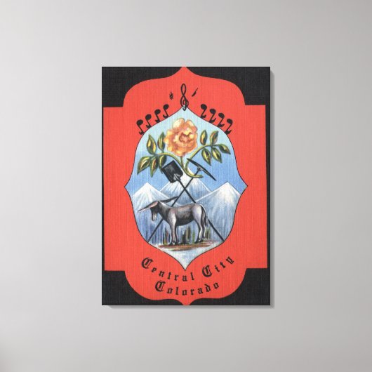 Central City, Colorado - Offizielle Aussicht auf d Leinwanddruck (Vorderseite)